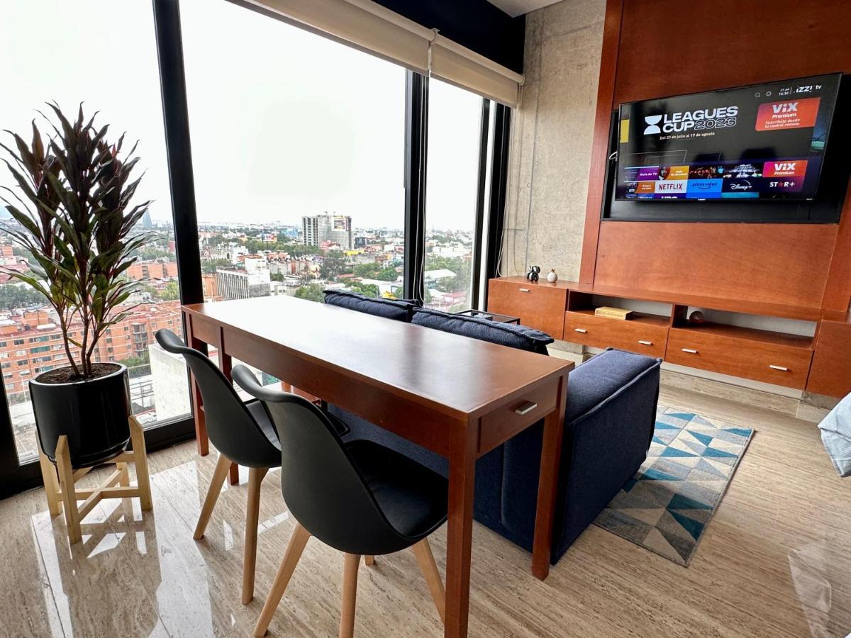 Loft Con Increible Vista Zona Polanco Condesa - Gym Y Business Center Apartment Mexico City Luaran gambar